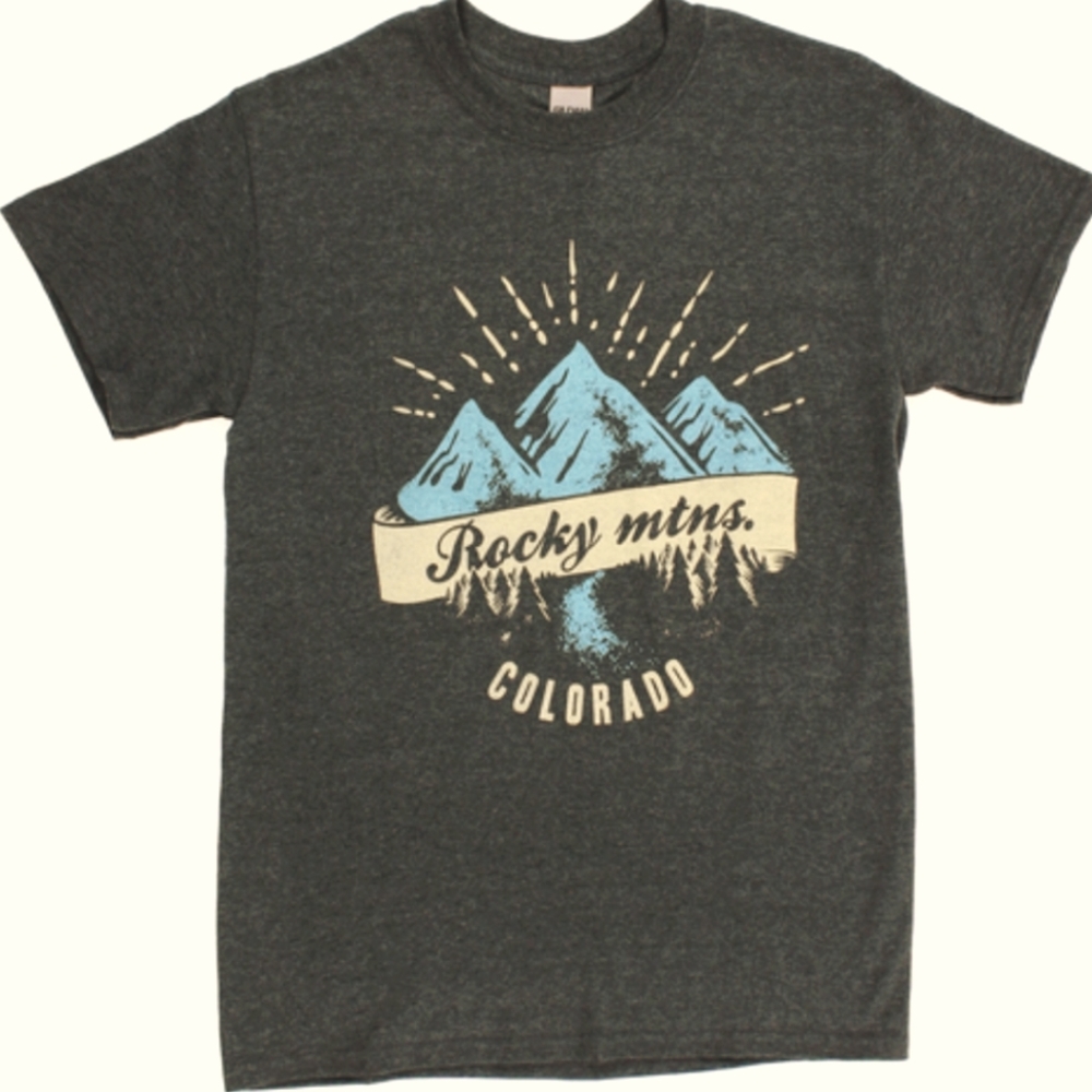 BOGO NWT GILDAN ACTIVEWEAR Colorado Ricky Mountains Landmark Graphic Teeshirt